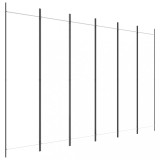 Cumpara ieftin Paravan de camera cu 6 panouri, alb, 300x200 cm, textil