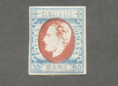 1872- CAROL CU BARBA,50 BANI,MNH.SIGN.KOHLER. foto