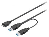 Cablu USB 3.0 A la Micro B 0,3m Negru, Goobay