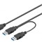 Cablu USB 3.0 A la Micro B 0,3m Negru