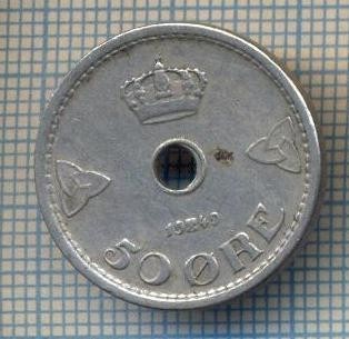 AX 383 MONEDA - NORVEGIA - 50 ORE -ANUL 1949 -STAREA CARE SE VEDE foto