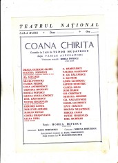 bnk div Afis mic - Teatrul National - Coana Chirita