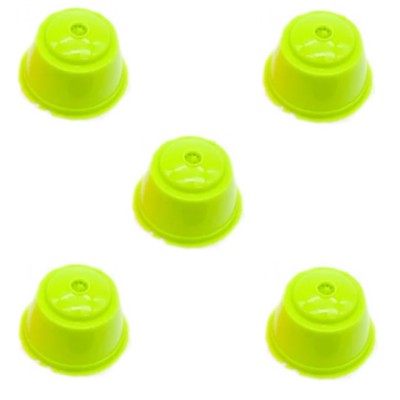 Set 5 Capsule cafea, reutilizabila, reincarcabila, compatibil Dolce Gusto, verde deschis foto