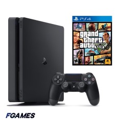 Consola Sony Playstation 4 Slim Ps4 500gb + Controller + Gta 5 PlayStation 4, Second-Hand
