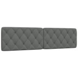 vidaXL Pernă pentru tăblie de pat, gri &icirc;nchis, 200 cm, material textil