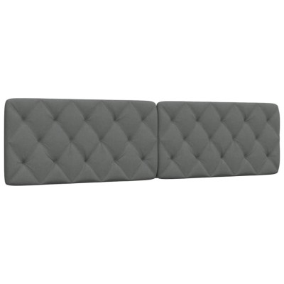 vidaXL Pernă pentru tăblie de pat, gri &amp;icirc;nchis, 200 cm, material textil 4019241 foto