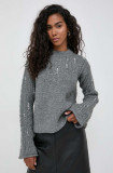 Cumpara ieftin Beatrice B pulover din amestec de lana femei, culoarea gri, călduros