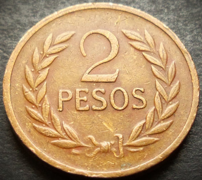 Moneda exotica 2 PESOS - COLUMBIA , anul 1977 * Cod 2733 foto