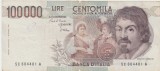 Bancnota Italia 100000 Lire 1983, Uzata. Numismatica Lire Italiene