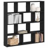 VidaXL Raft cubic de perete cu 12 compartimente negru lemn prelucrat