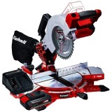 Einhell TE-MS 18/210 Li PXC + Starter Kit - Fierastrau circular stationar 210x30 mm + Set 1 acumulator si incarcator Li-Ion 18 V 2.5 Ah