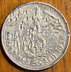 GERMANIA 2 REICHSMARK 1938( von HINDENBURG)/ ARGINT(.625)/ 8,0 g./ 25 mm.