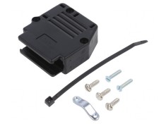Conector D-Sub 25pin Unghi 90&deg; Negru cu Șuruburi