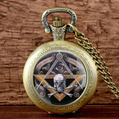 Ceas De Buzunar - Model Illuminati / Mason / Freemasons / Masonic foto