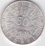 AUSTRIA 50 SCHILLING 1974, Europa, Argint