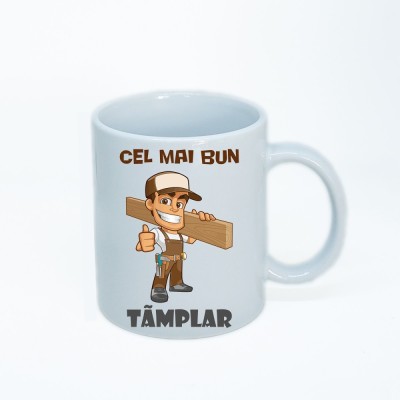 Cana alba personalizata tamplar, INOVATIX&amp;reg;. 330ml foto