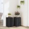 vidaXL Suporturi de plante, 2 buc., negru, 30x30x50 cm, lemn prelucrat 852916