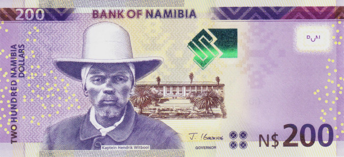 Bancnota Namibia 200 Dolari 2022 - PNew UNC