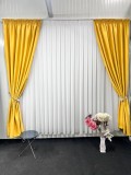 Draperie blackout pe textura de in, galben