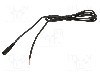 Cablu alimentare DC, cabluri, DC 5,5/2,1 soclu, negru, 1,5m, WEST POL - S21-TT-O050-150BK