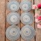 Set 6 boluri ceramice albastre design grecesc