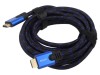 Cablu HDMI 2.1 Savio Textil 5m Negru, Suport 8K, HDR, eARC, Aurit