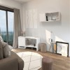 FMD Unitate depozitare de colț, secțională, raft deschis, alb 443704