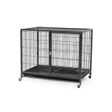 CUSCA METALICA PENTRU CAINI CU ROTI 73 95x57x 86(h)cm