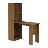 Cumpara ieftin Birou cu biblioteca Acumen melamina nuc 120x50x150 cm