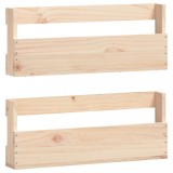 Pantofare de perete, 2 buc., 59x9x23 cm, lemn masiv pin