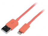 Cablu USB Lightning 1m Roz