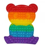 Jucarie senzoriala antistres pentru copii, Pop It Now, Ursulet Urias, Multicolor, POP21872