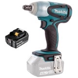Makita DTW251Z + BL1830B - Masina de insurubat cu impact patrat 1/2 inch 230 Nm M10-M16 + Acumulator Li-Ion 18 V 3 Ah