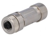 Mufă M12 PIN 4 mamă Ethernet pe cablu cu bornă cu arc