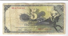 Bancnota 5 mark 1948 - Germania, cotatii ridicate!