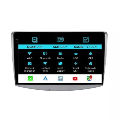 Navigatie Dedicata Volkswagen Passat B6 B7 CC (2005-2015),QuadCore, 10Inch, 4Gb Ram, 64Gb Stocare, Carplay foto