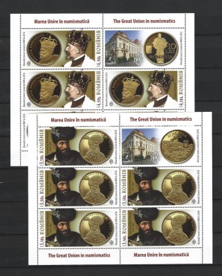 ROMANIA 2022 - MAREA UNIRE IN NUMISMATICA, MINICOLI, MNH - LP 2396 foto