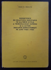 REPERTORIU DE PRACTICA JUDICIARA A TRIBUNALULUI SUPREM 1980-1985 - Mihuta foto