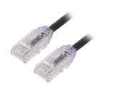 Patch cord UTP Cat6a 0.5m Negru 28AWG