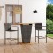 Gossi set mobilier de bar de gradina, 3 piese, gri
