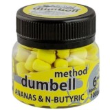 Method Dumbell Carp Baits Addicted, Ananas &amp; N-butyric, Galben, 6mm