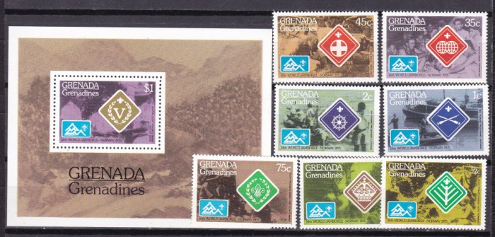 Grenada Grenadines 1975 Scouting MI 87-93 + bl.11 MNH