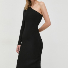 Victoria Beckham rochie culoarea negru, midi, mulata