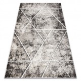 Covor MATEO 8031/944 Modern, geometric, triunghiuri - structural gri / bej, 80x150 cm