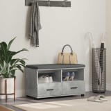 vidaXL Bancă pentru hol cu pernă Gri din beton 80 x 38 x 46 cm 891459