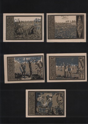 Notgeld Set 2x25 + 2x50 + 75pf Aschersleben foto