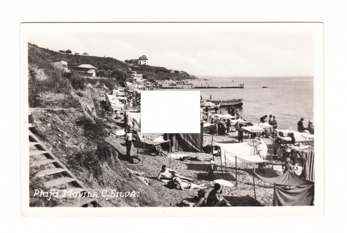 CP Eforie - Plaja Movila Carmen Silva, circulata, 1946, animata, stare excelenta