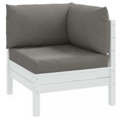 vidaXL Perne de paleți, 3 buc., melanj gri &icirc;nchis, material textil