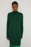 Cumpara ieftin Answear Lab pulover de lana culoarea verde, cu turtleneck
