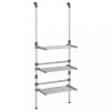 Suport de uscare rufe suspendat, 3 niveluri, aluminiu
